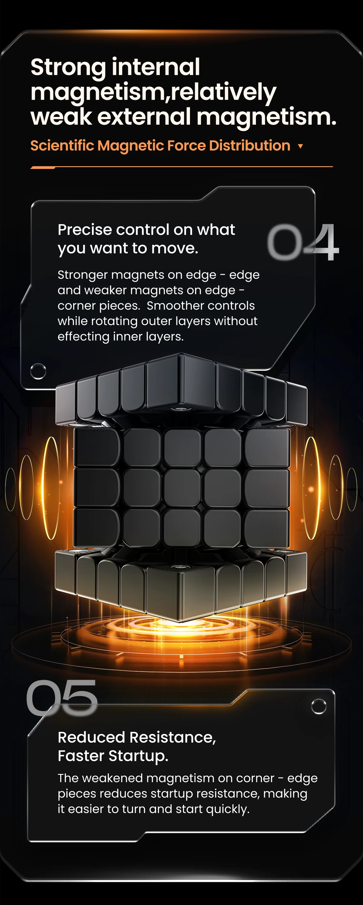 GAN 562 M 5X5 Magnetic Magic Speed Cube Stickerless Professional Fidget Toys GAN 562M Maglev UV Cubo Magico Puzzle