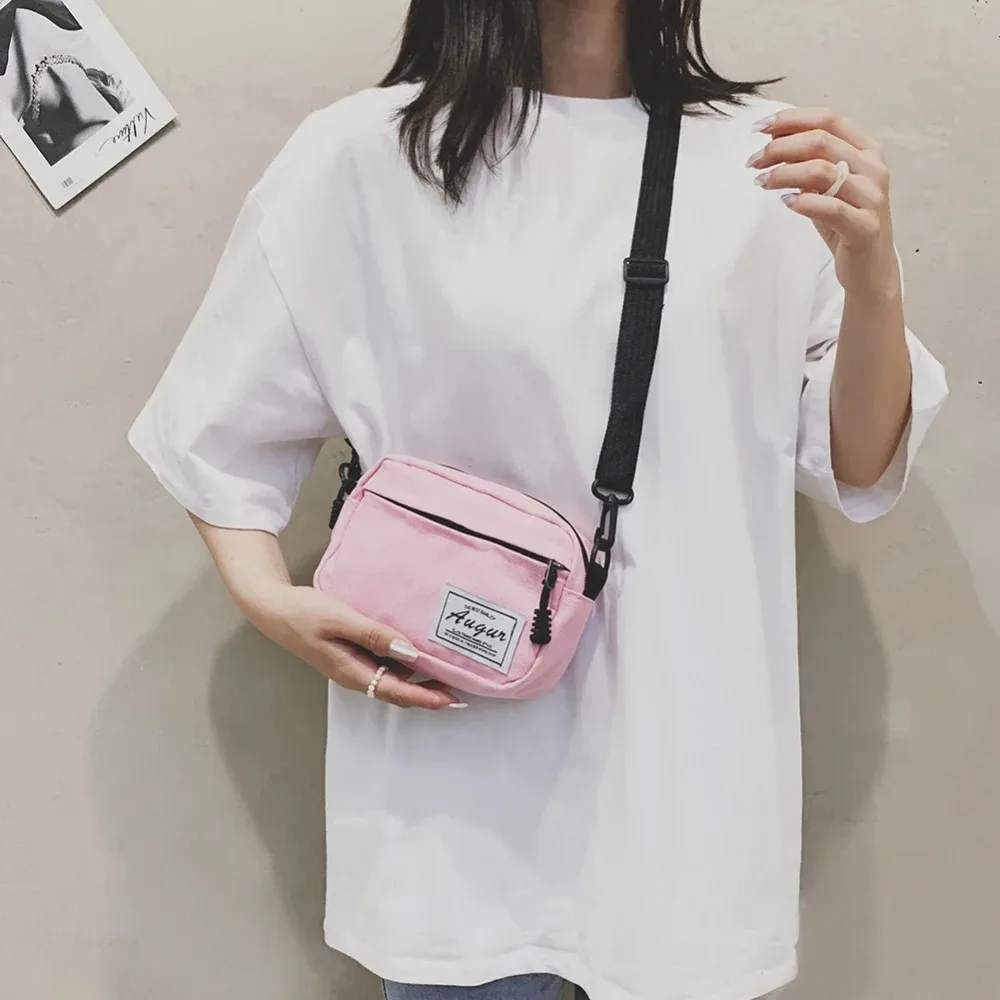 Fashion Women Canvas Patchwork Crossbody Shoulder Messenger Bag Casual Ladies Mini Handbags Purse Phone Bags Wallet Women's Bag
