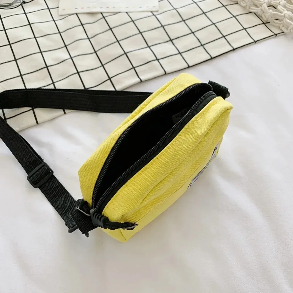 Fashion Women Canvas Patchwork Crossbody Shoulder Messenger Bag Casual Ladies Mini Handbags Purse Phone Bags Wallet Women's Bag