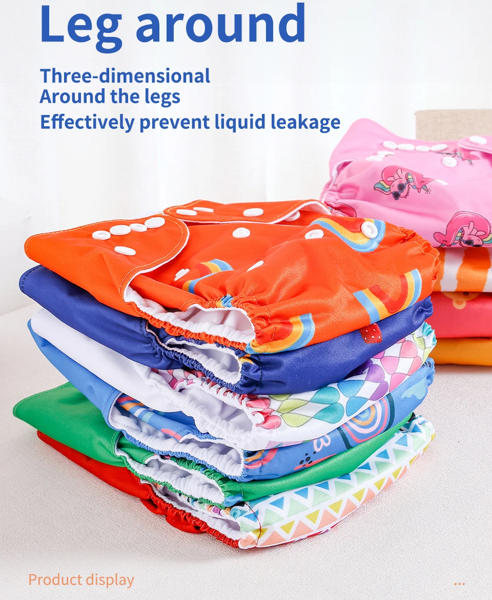 HappyFlute New One Piece Design 3-15KG Baby Soft Suede Cloth Inner Can Be Adjustable &Reusable Diaper Pocket Baby Cloth Diaper