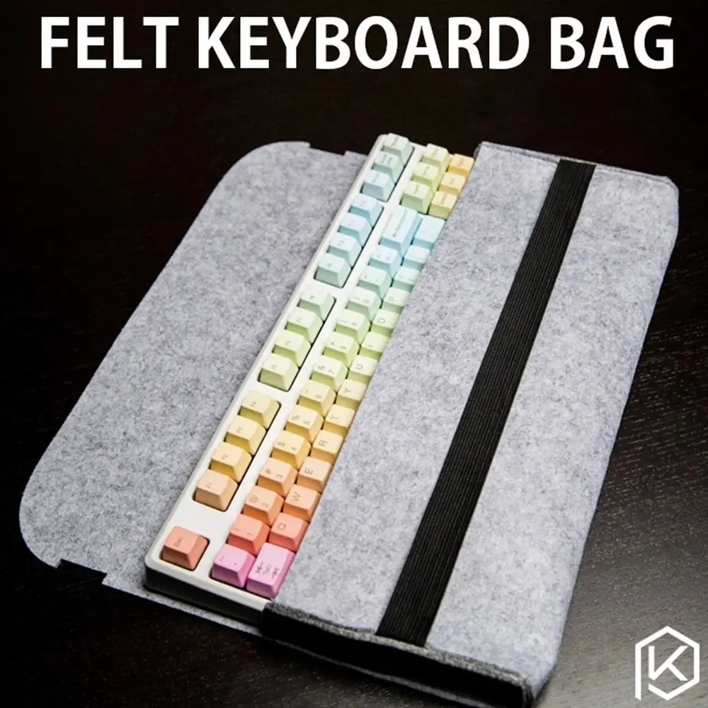 Portable 60/ 87/104 Keys Keyboard Bag Keyboard Pack Felt Bag Mechanical Keyboard Carrying Case Storage Bag Peripheral Bag