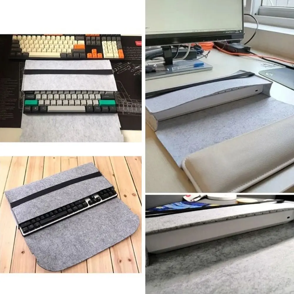 Portable 60/ 87/104 Keys Keyboard Bag Keyboard Pack Felt Bag Mechanical Keyboard Carrying Case Storage Bag Peripheral Bag