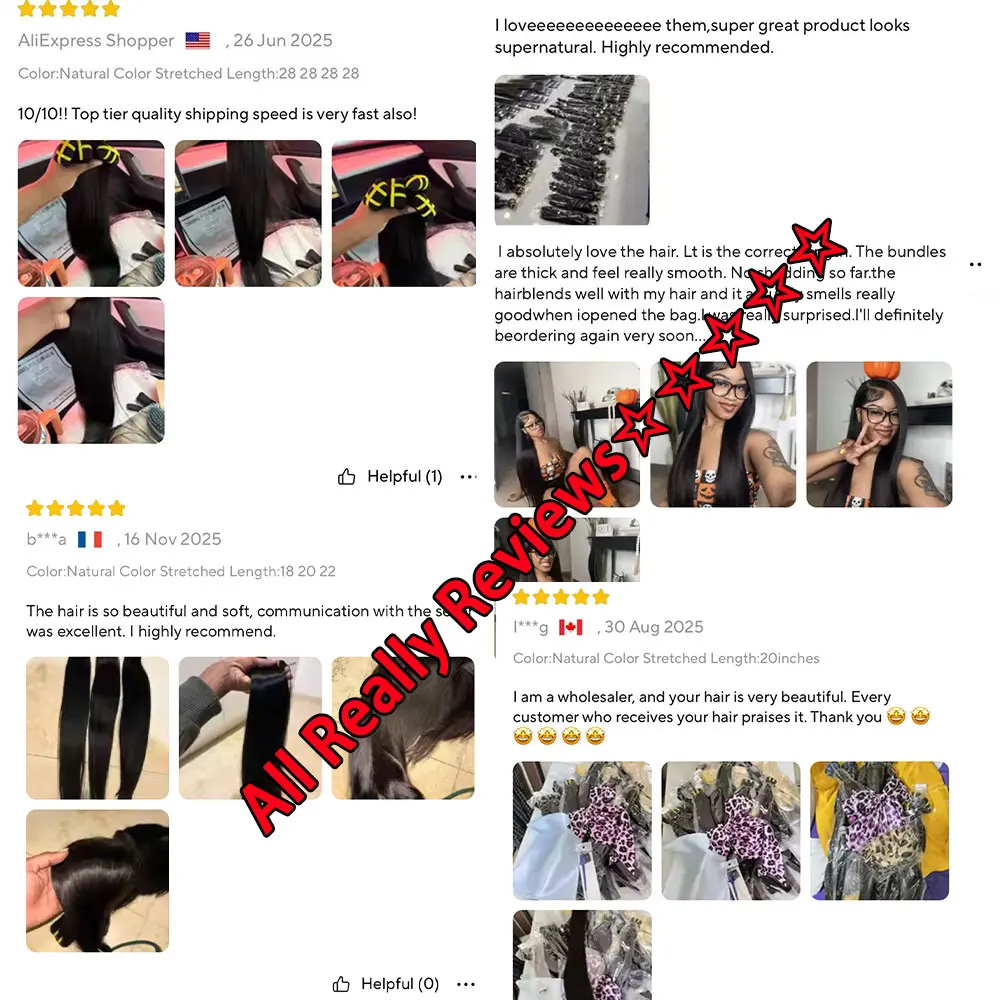 16A Raw Virgin Bone Straight 100% Human Hair Bundles Double Weft Unprocessed Vietnamese Hair Extensions 10-36 inch Natural Black