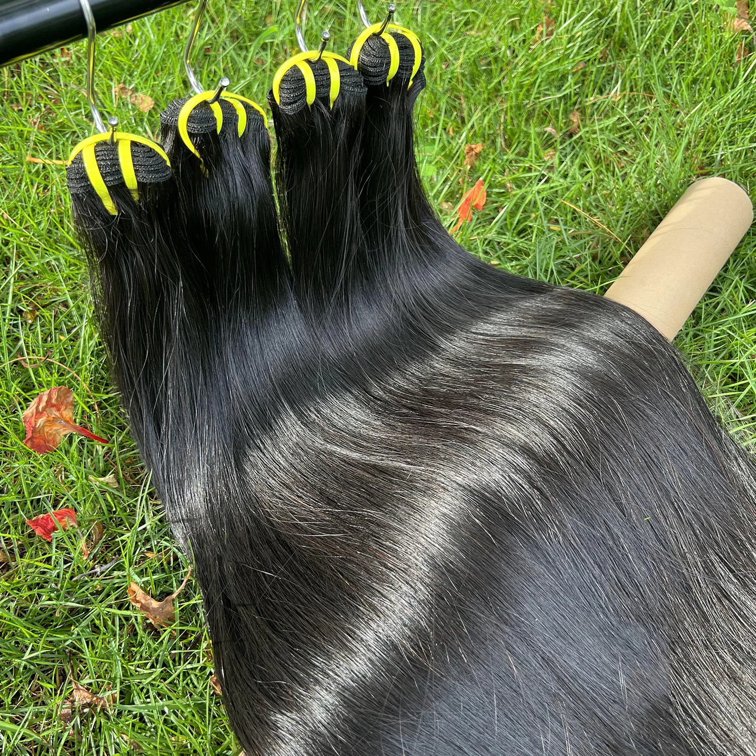 16A Raw Virgin Bone Straight 100% Human Hair Bundles Double Weft Unprocessed Vietnamese Hair Extensions 10-36 inch Natural Black