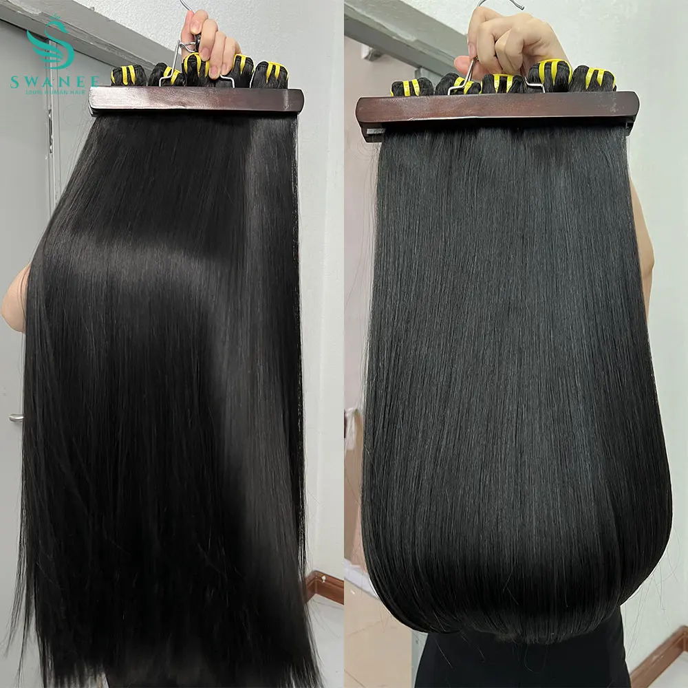 16A Raw Virgin Bone Straight 100% Human Hair Bundles Double Weft Unprocessed Vietnamese Hair Extensions 10-36 inch Natural Black