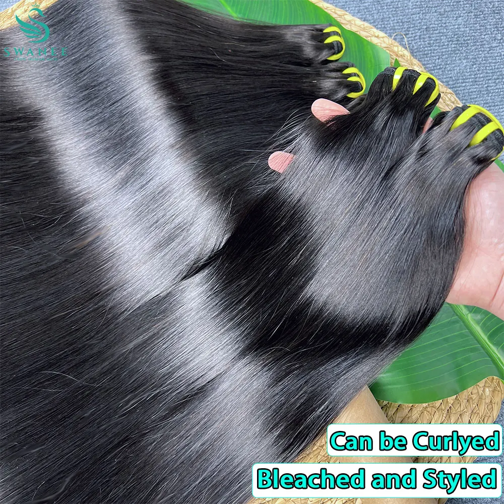16A Raw Virgin Bone Straight 100% Human Hair Bundles Double Weft Unprocessed Vietnamese Hair Extensions 10-36 inch Natural Black