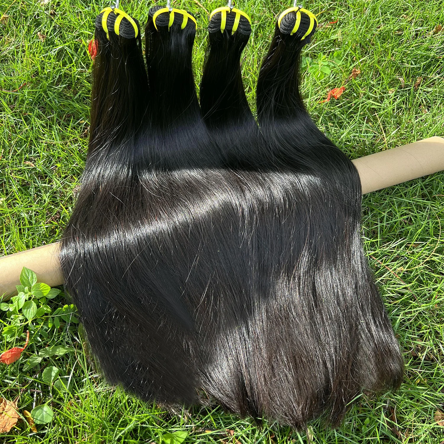 16A Raw Virgin Bone Straight 100% Human Hair Bundles Double Weft Unprocessed Vietnamese Hair Extensions 10-36 inch Natural Black