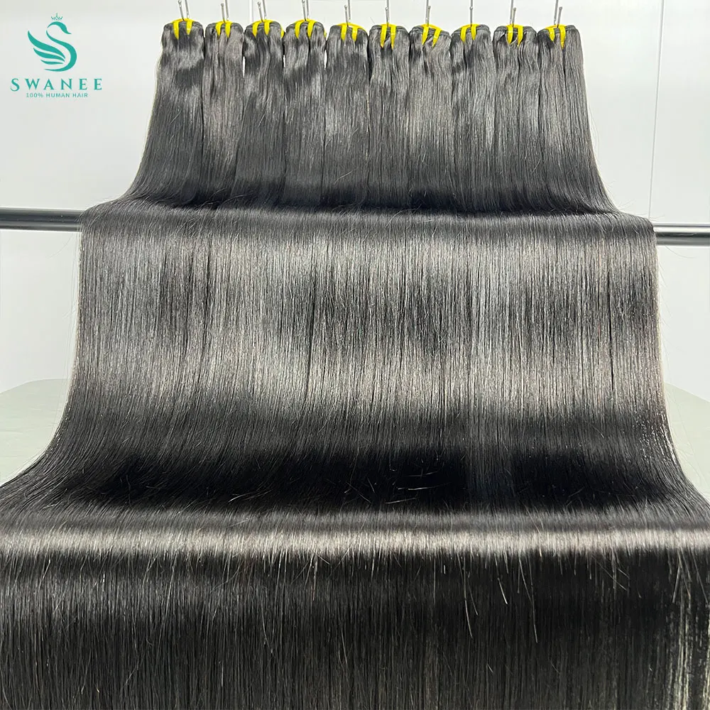 16A Raw Virgin Bone Straight 100% Human Hair Bundles Double Weft Unprocessed Vietnamese Hair Extensions 10-36 inch Natural Black