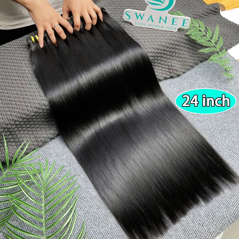 16A Raw Virgin Bone Straight 100% Human Hair Bundles Double Weft Unprocessed Vietnamese Hair Extensions 10-36 inch Natural Black