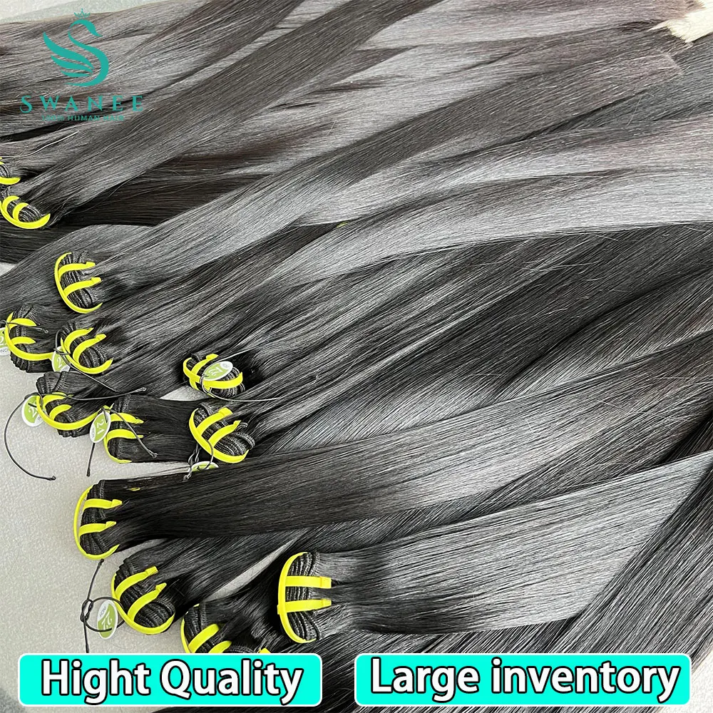 16A Raw Virgin Bone Straight 100% Human Hair Bundles Double Weft Unprocessed Vietnamese Hair Extensions 10-36 inch Natural Black