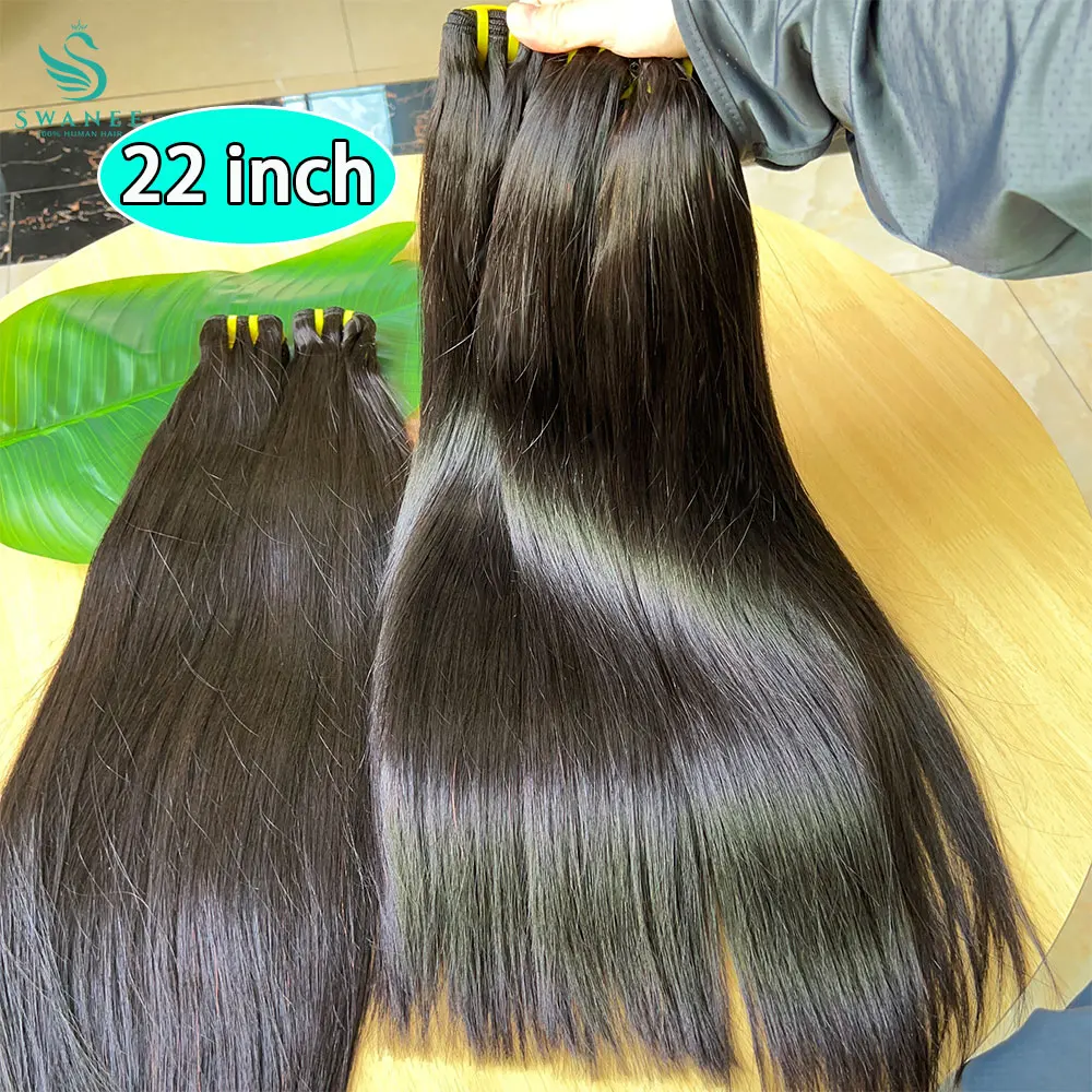 16A Raw Virgin Bone Straight 100% Human Hair Bundles Double Weft Unprocessed Vietnamese Hair Extensions 10-36 inch Natural Black
