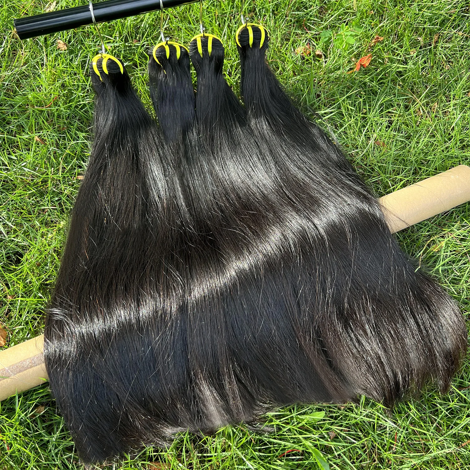 16A Raw Virgin Bone Straight 100% Human Hair Bundles Double Weft Unprocessed Vietnamese Hair Extensions 10-36 inch Natural Black