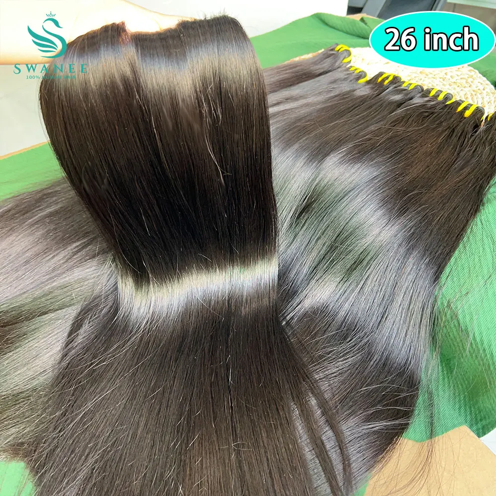 16A Raw Virgin Bone Straight 100% Human Hair Bundles Double Weft Unprocessed Vietnamese Hair Extensions 10-36 inch Natural Black