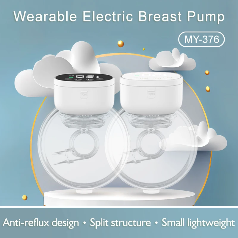 New Upgrades Wearable Breast Pump Hands Free Electric Portable Wearable Breast Pumps BPA-free Breastfeeding Milk Collector