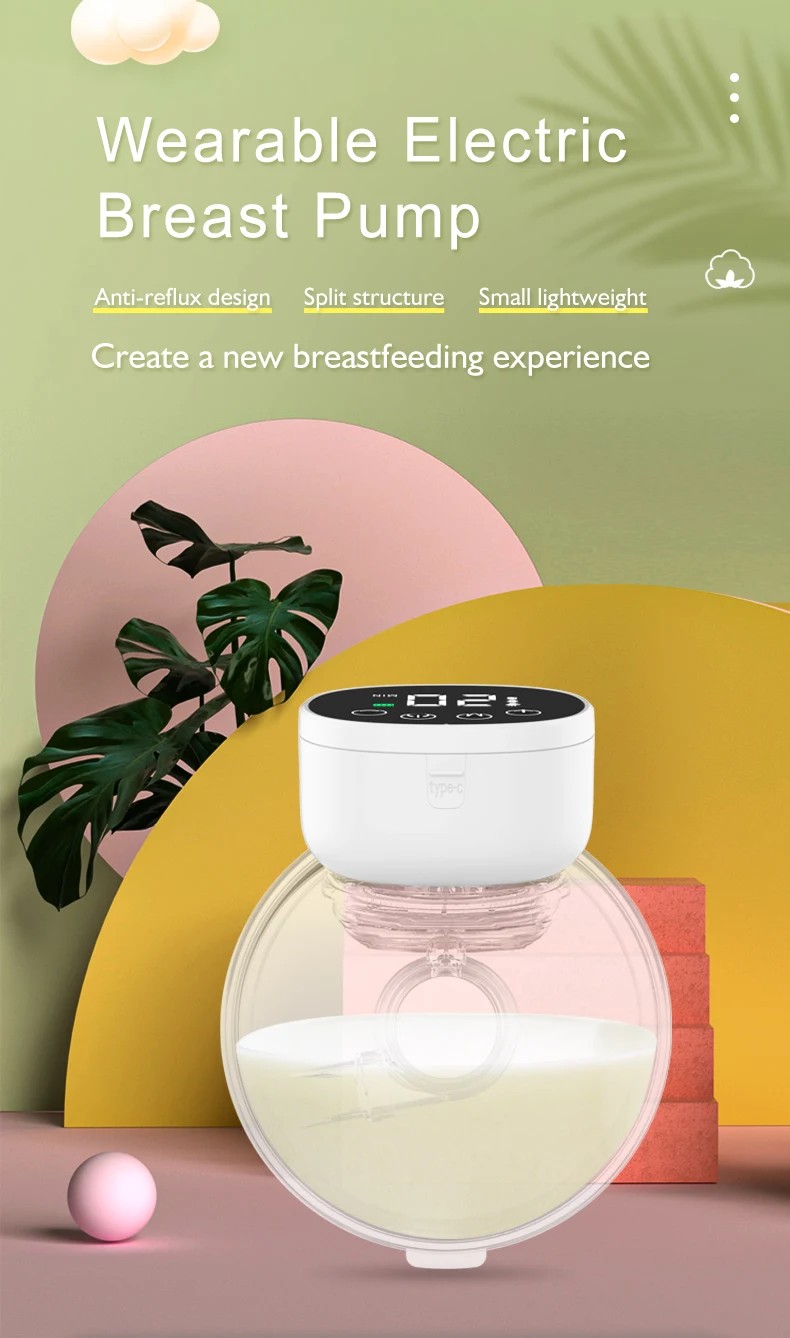 New Upgrades Wearable Breast Pump Hands Free Electric Portable Wearable Breast Pumps BPA-free Breastfeeding Milk Collector