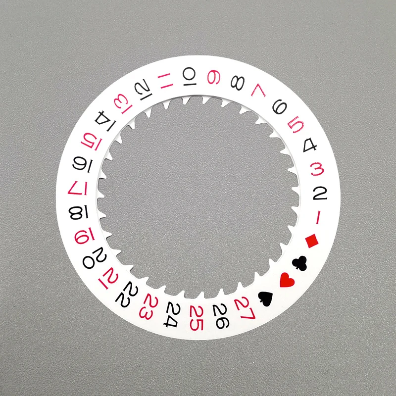 NH35 NH36 Date Dial Fits NH35 NH36 NH34 Movement SKX007 SKX009 Red Blue Black Automatic Mechanical Movt Day Date Dial Wheel
