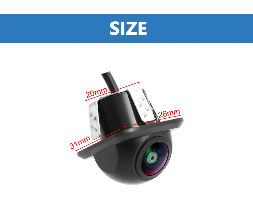 SMARTOUR Car Rear View Camera 1080P Night Vision Reversing Auto Parking Monitor CCD Waterproof 170 Degree HD Video Fish Eye Lens