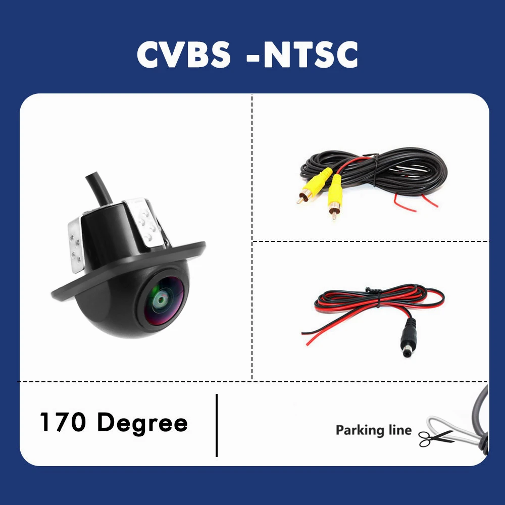 SMARTOUR Car Rear View Camera 1080P Night Vision Reversing Auto Parking Monitor CCD Waterproof 170 Degree HD Video Fish Eye Lens