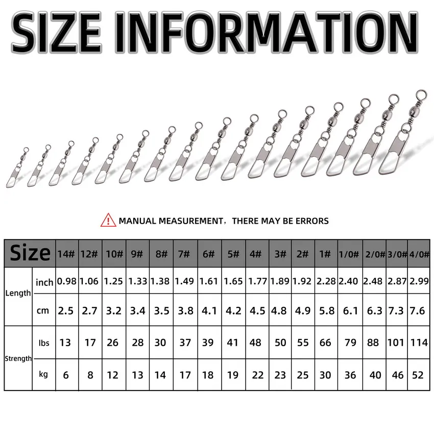 50Pcs/ Box Brass Barrel Fishing Swivel Solid Rings Fishing Pin Line Connector Fishhook with Interlock Snap Swivels Tackle Tool