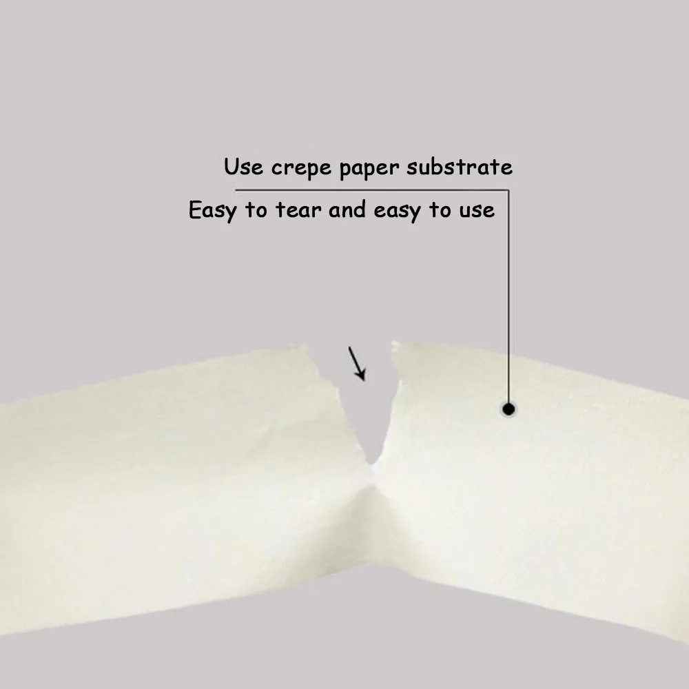 1PC 20M Low Viscosity Masking Tape White 6mm-50mm Single Side Tape Adhesive Crepe Paper for Oil Painting Sketch Drawing Supplies