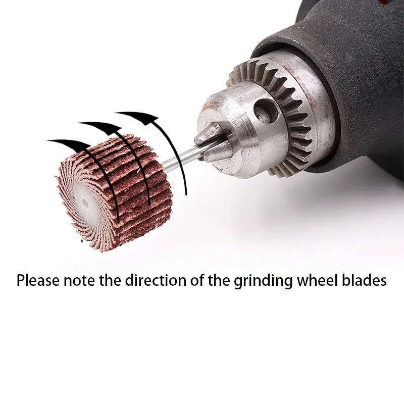 11PCS Sanding Flap Set with 3mm Shank Grinding Wheel Head Sander Abrasive Tools Sandpaper Rust Removal for Dremel Rotary Tools