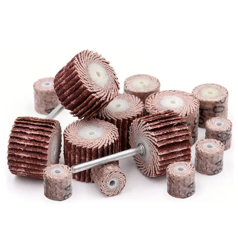 11PCS Sanding Flap Set with 3mm Shank Grinding Wheel Head Sander Abrasive Tools Sandpaper Rust Removal for Dremel Rotary Tools