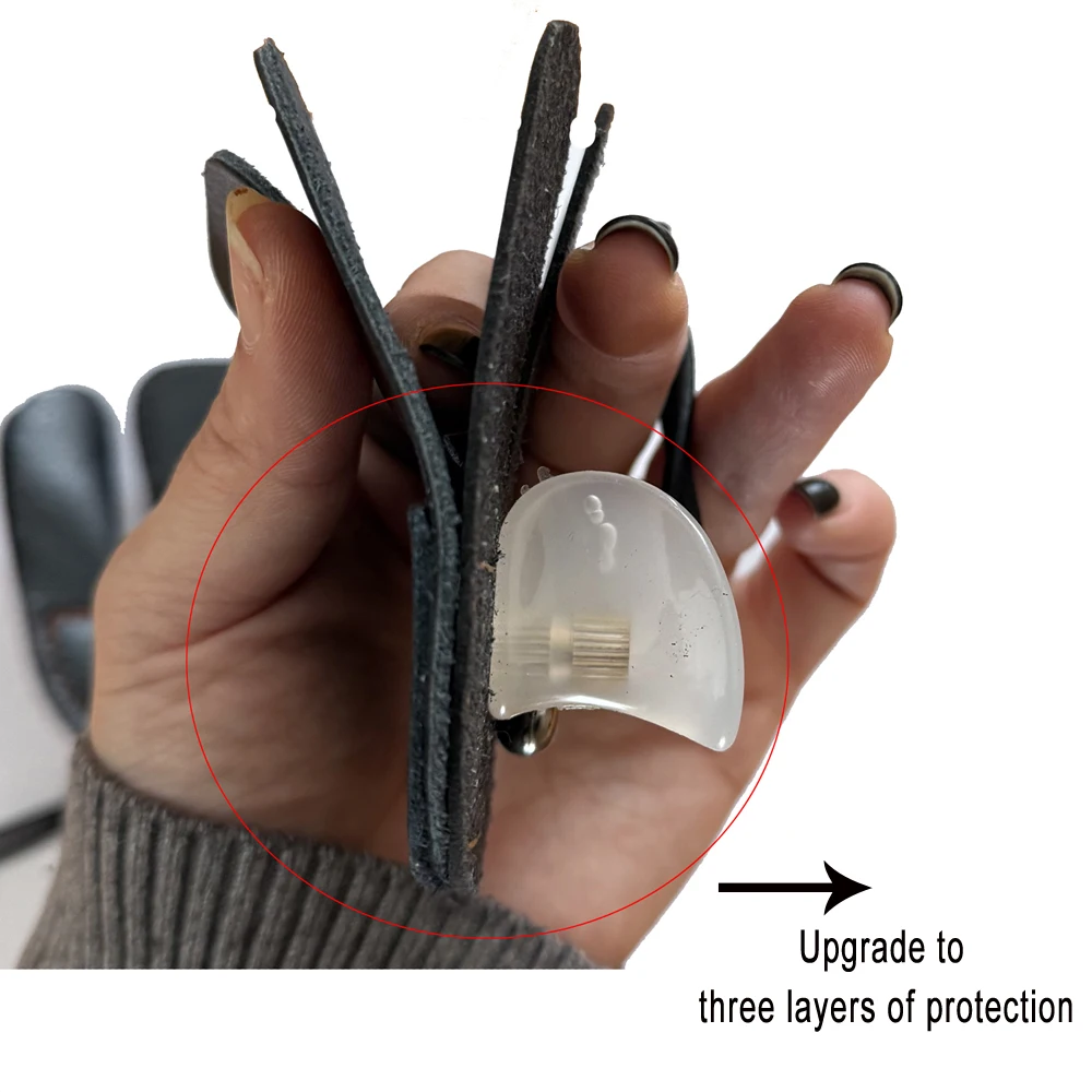 Archery Double Cow Leather Finger Tab Good For Recurve Bow Right or Left Hand 1pcs