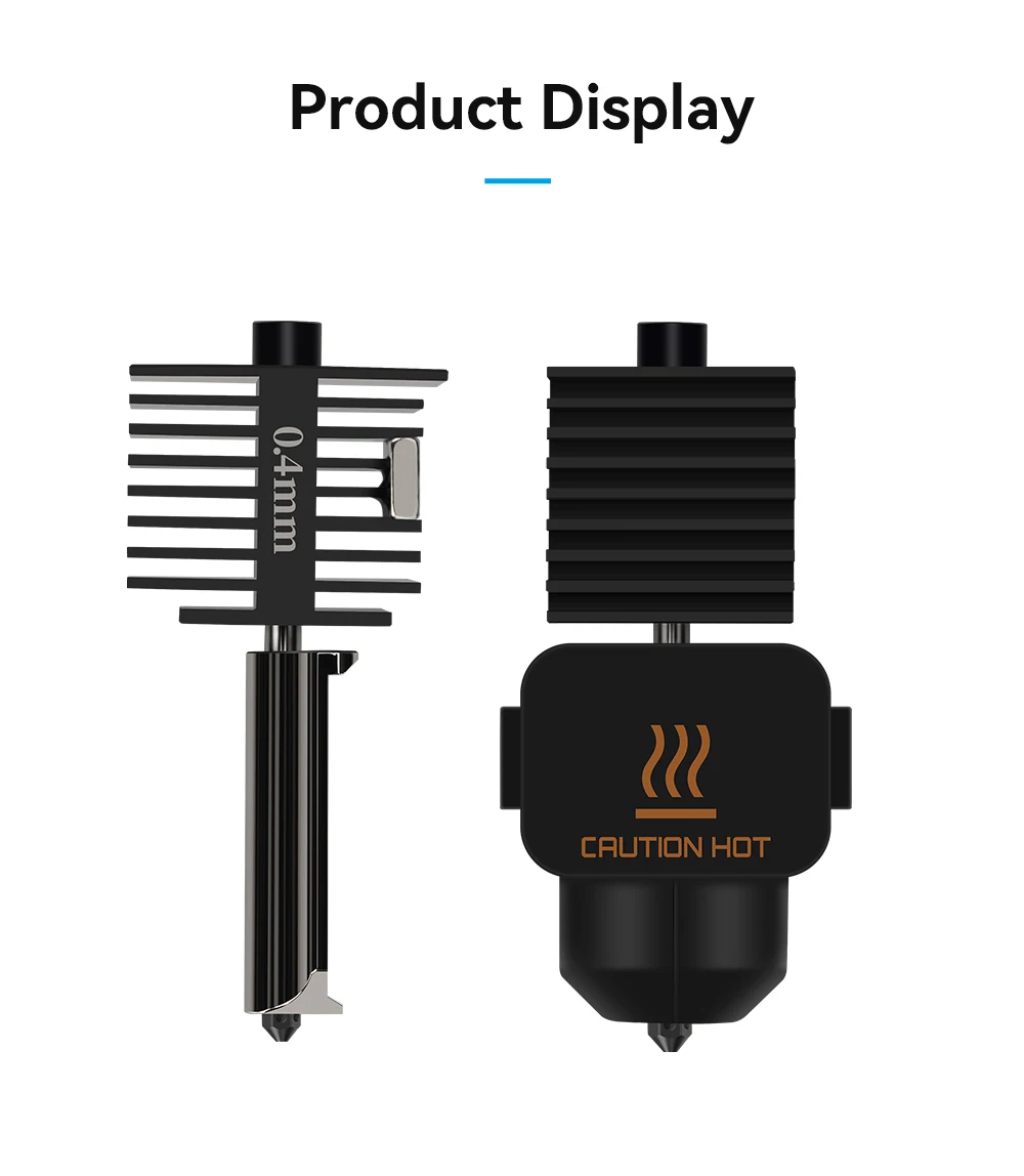Hotend Kit For Bambu Lab A1/A1 Mini High Flow 0.2/0.4/0.6/0.8mm Hardened Steel Nozzle Quick Swap Hot End Assembly Replacement