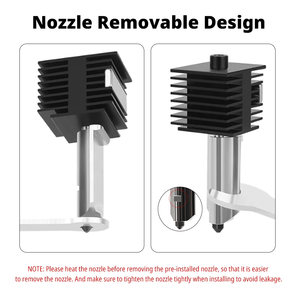 Hotend Kit For Bambu Lab A1/A1 Mini High Flow 0.2/0.4/0.6/0.8mm Hardened Steel Nozzle Quick Swap Hot End Assembly Replacement