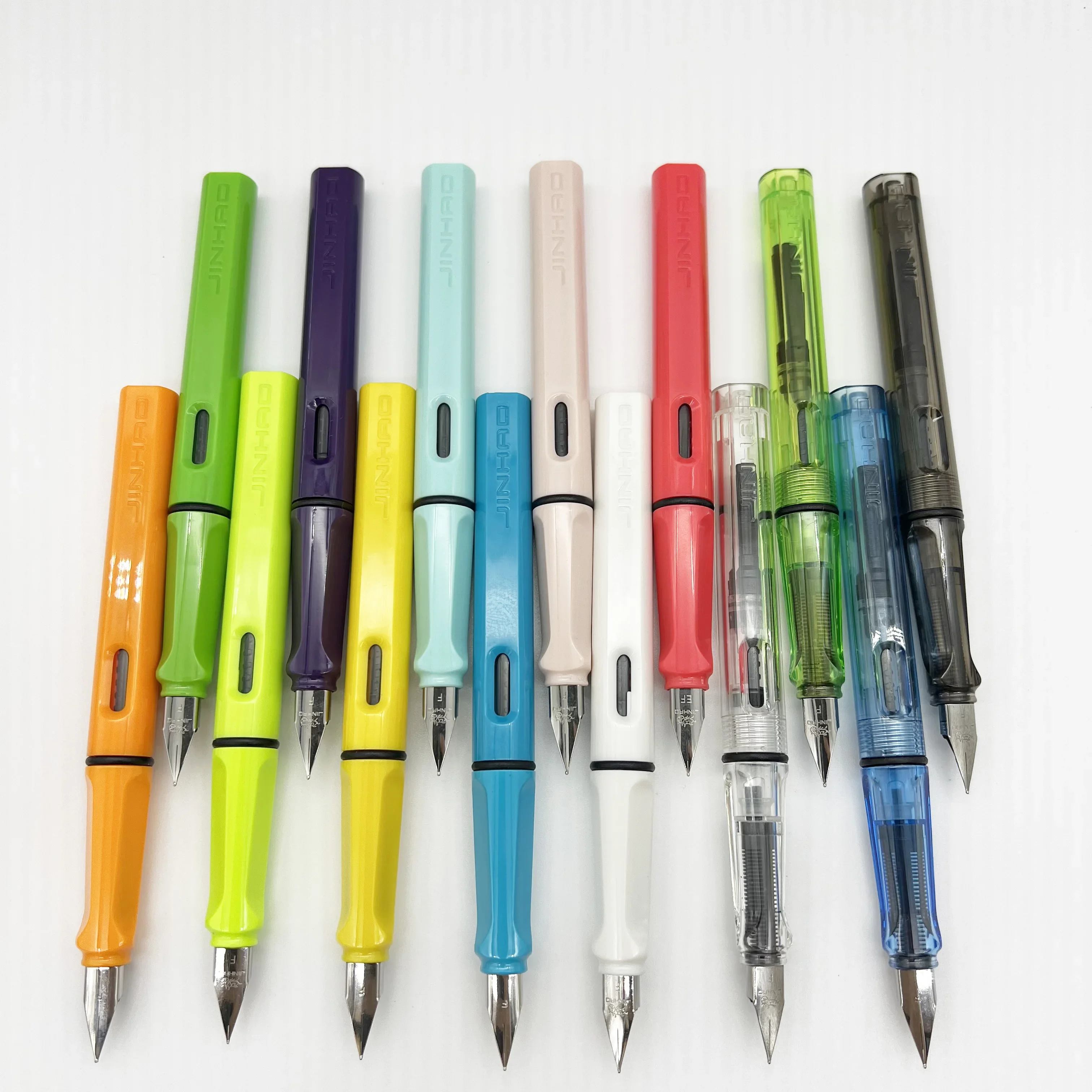 JINHAO 619 Fountain Pen High Quality Colors Student F EF Nib Ink Pen Calligraphy Pen Stationery School Office Supplies