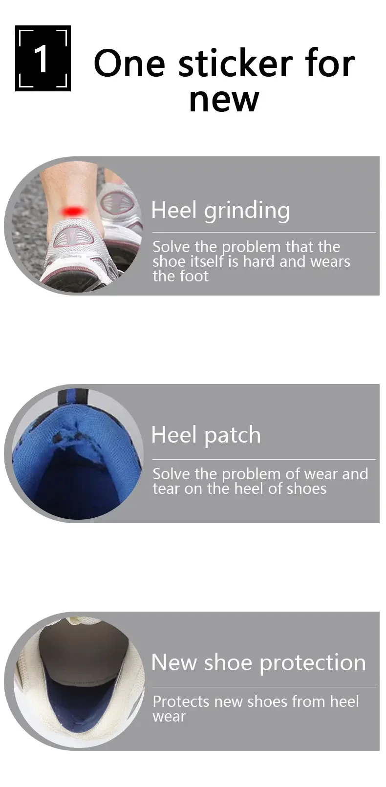 4PCS Heel Repair Subsidy Sticky Shoes Hole Sneakers Insoles Patch Heel Pads Heels Sticker Protector Foot Care Anti-Wear Inserts