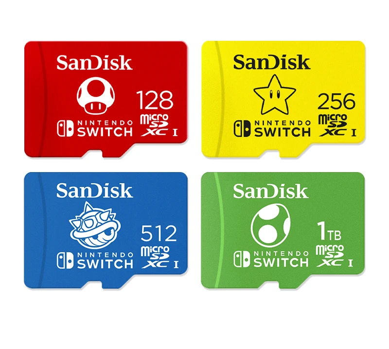 SanDisk Micro SD Memory Card 64GB MicroSDXC For Nintendo Switch Game Storage 128GB 256GB Up to 100MB/s 512GB Switch Memory Card