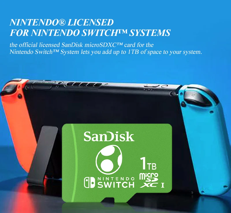 SanDisk Micro SD Memory Card 64GB MicroSDXC For Nintendo Switch Game Storage 128GB 256GB Up to 100MB/s 512GB Switch Memory Card