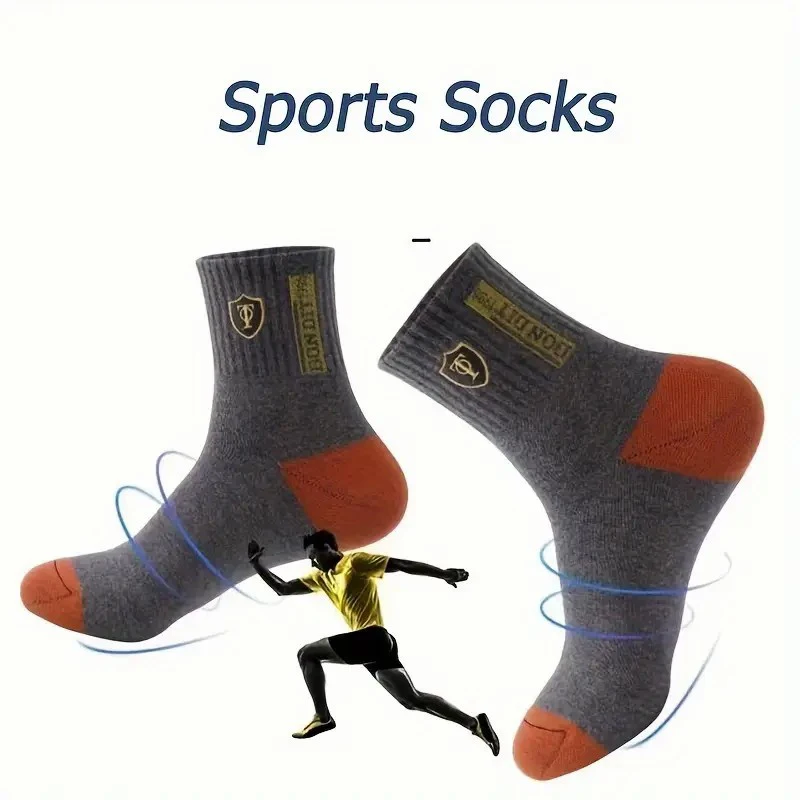 2/5/10 Pairs Neutral Spring Summer Mid Tube Socks Comfortable Breathable for Outdoor Sports in All Seasons Daily Business Wear