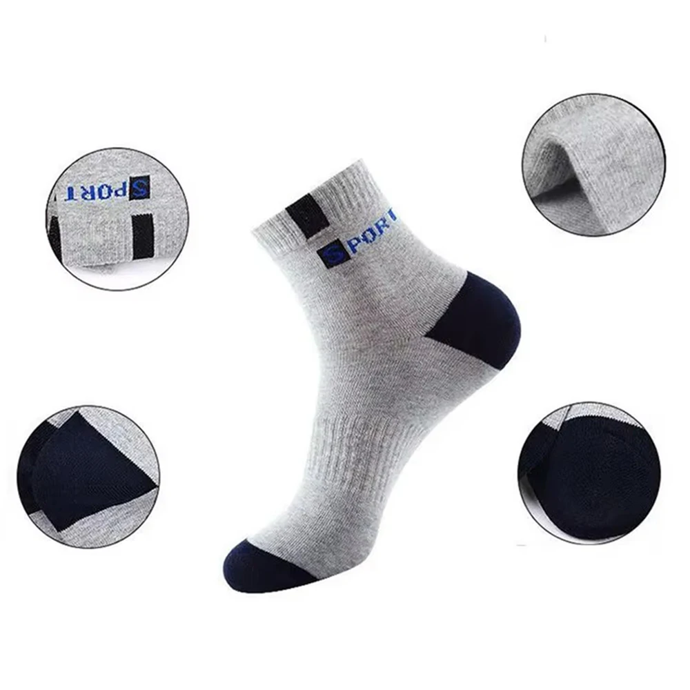 2/5/10 Pairs Neutral Spring Summer Mid Tube Socks Comfortable Breathable for Outdoor Sports in All Seasons Daily Business Wear
