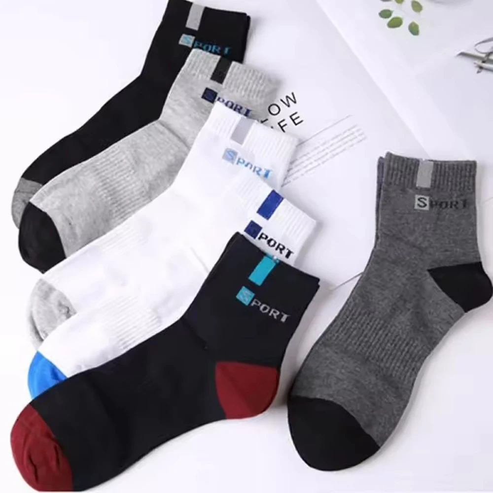 2/5/10 Pairs Neutral Spring Summer Mid Tube Socks Comfortable Breathable for Outdoor Sports in All Seasons Daily Business Wear