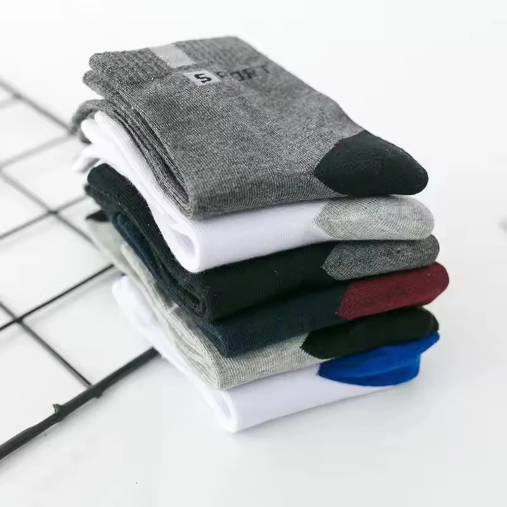 2/5/10 Pairs Neutral Spring Summer Mid Tube Socks Comfortable Breathable for Outdoor Sports in All Seasons Daily Business Wear