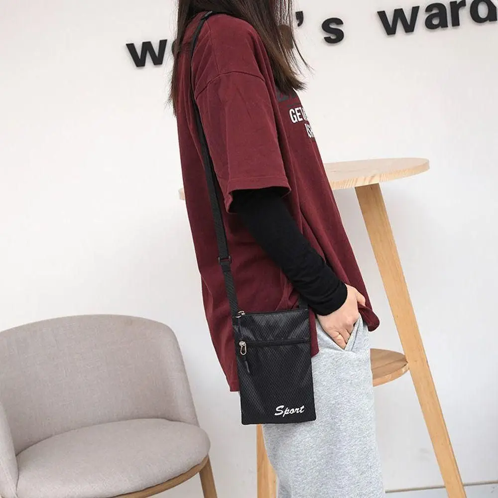 Fashionable Solid Color Phone Bag Square Simple Shoulder Bag Crossbody Bags Outdoor Hanging Bag Coin Purse Letter Storage Bag