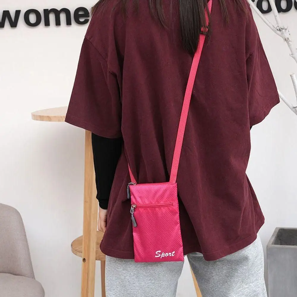 Fashionable Solid Color Phone Bag Square Simple Shoulder Bag Crossbody Bags Outdoor Hanging Bag Coin Purse Letter Storage Bag