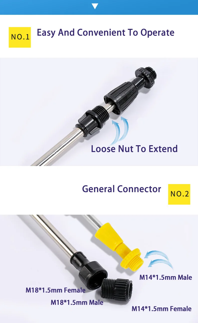 Retractable 0.45-0.8m Spraying Rod For Hand Pressure Sprayer Outdoor Garden Pesticide Spray Tree Watering Can Accessories