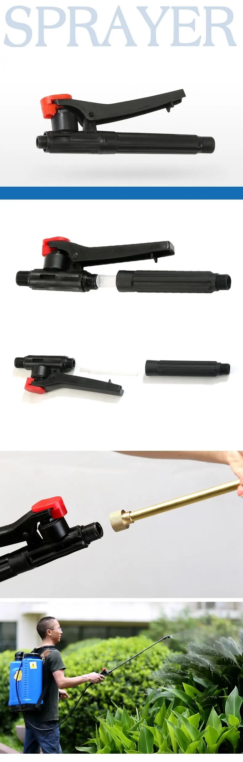Retractable 0.45-0.8m Spraying Rod For Hand Pressure Sprayer Outdoor Garden Pesticide Spray Tree Watering Can Accessories