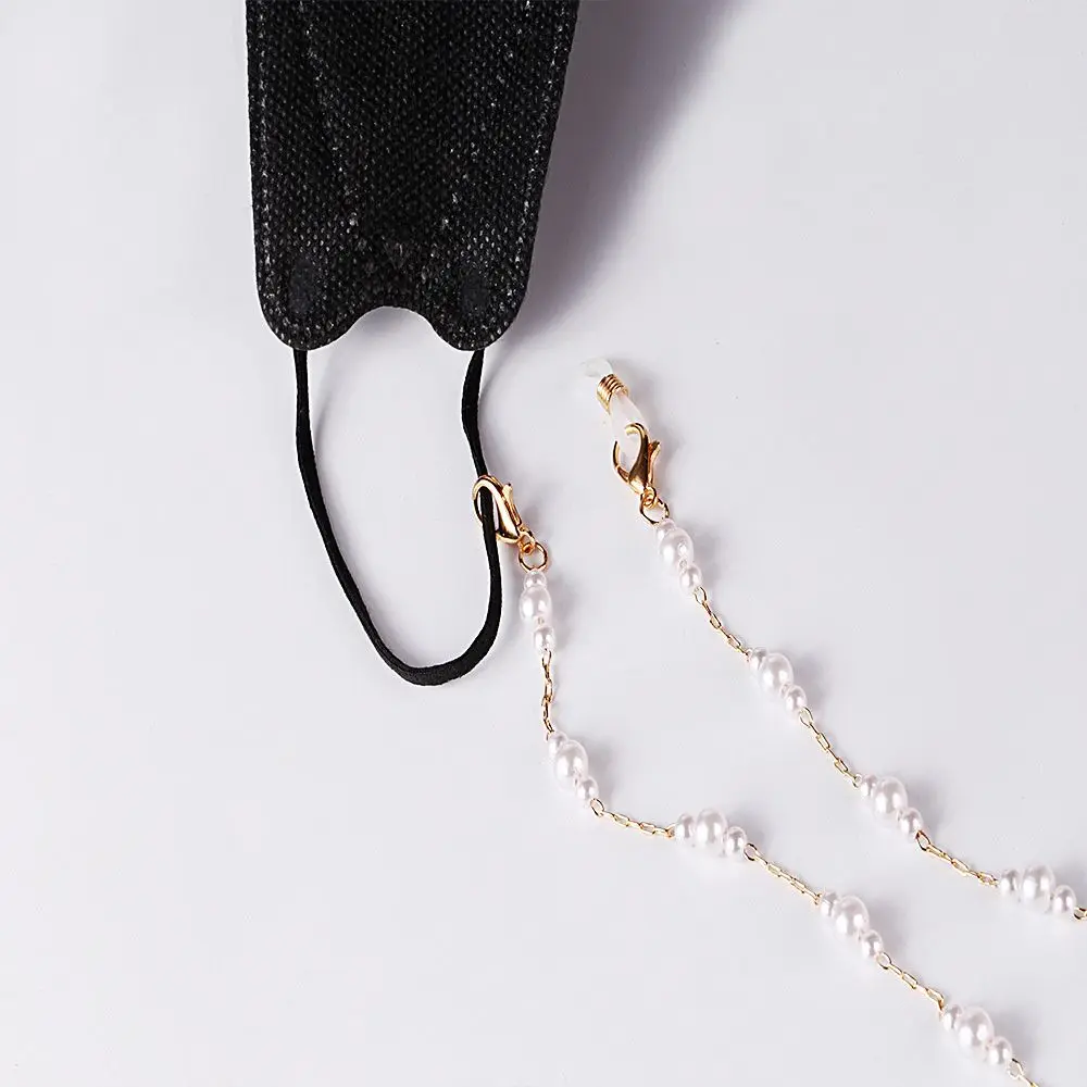 Fashion Pearl Sunglasses Chain Wearing Neck Holding Beaded Lanyard Cord Masks Sunglass Reading Glasses Chain Eyewear Accessories