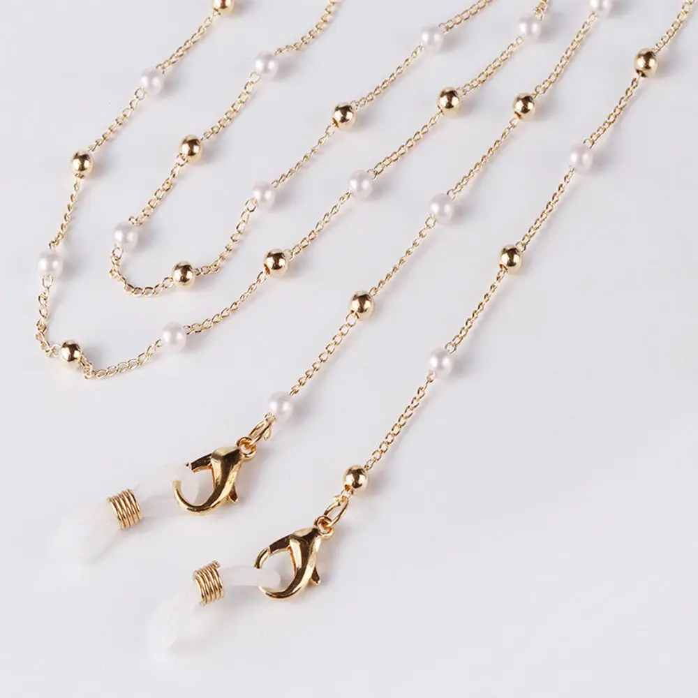 Fashion Pearl Sunglasses Chain Wearing Neck Holding Beaded Lanyard Cord Masks Sunglass Reading Glasses Chain Eyewear Accessories
