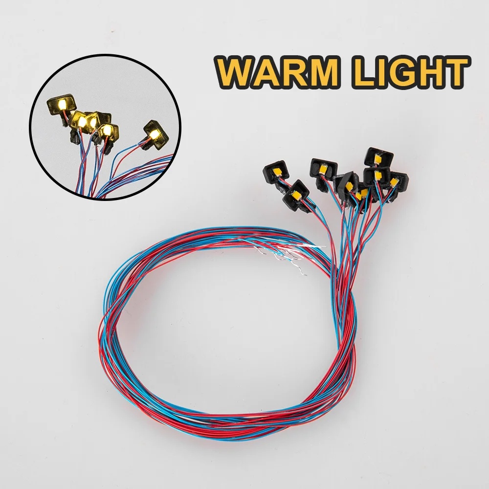 10Pcs Miniature 3V Lamp Model Led Lights Diy Sand Table Railway/Bus Station Indoor House Scene Layout Materials Diorama Kits