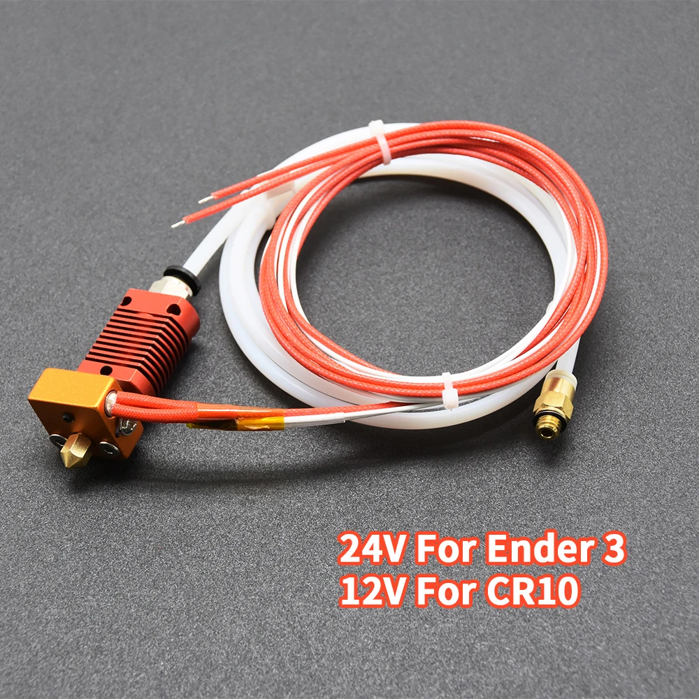 Ender 3 Metal J-Head CR10 MK8 Hotend Extruder Kit Heat Block Nozzle Heater Thermistor for CR10s Pro Ender3 V2 Ender 5 3D Printer