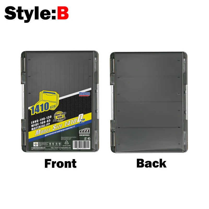 New Double Side Fishing Tackle Boxes Fishing Lure Jig Head Box Organizer Fishing Bait Tackle Storage Case For Blades Spinner
