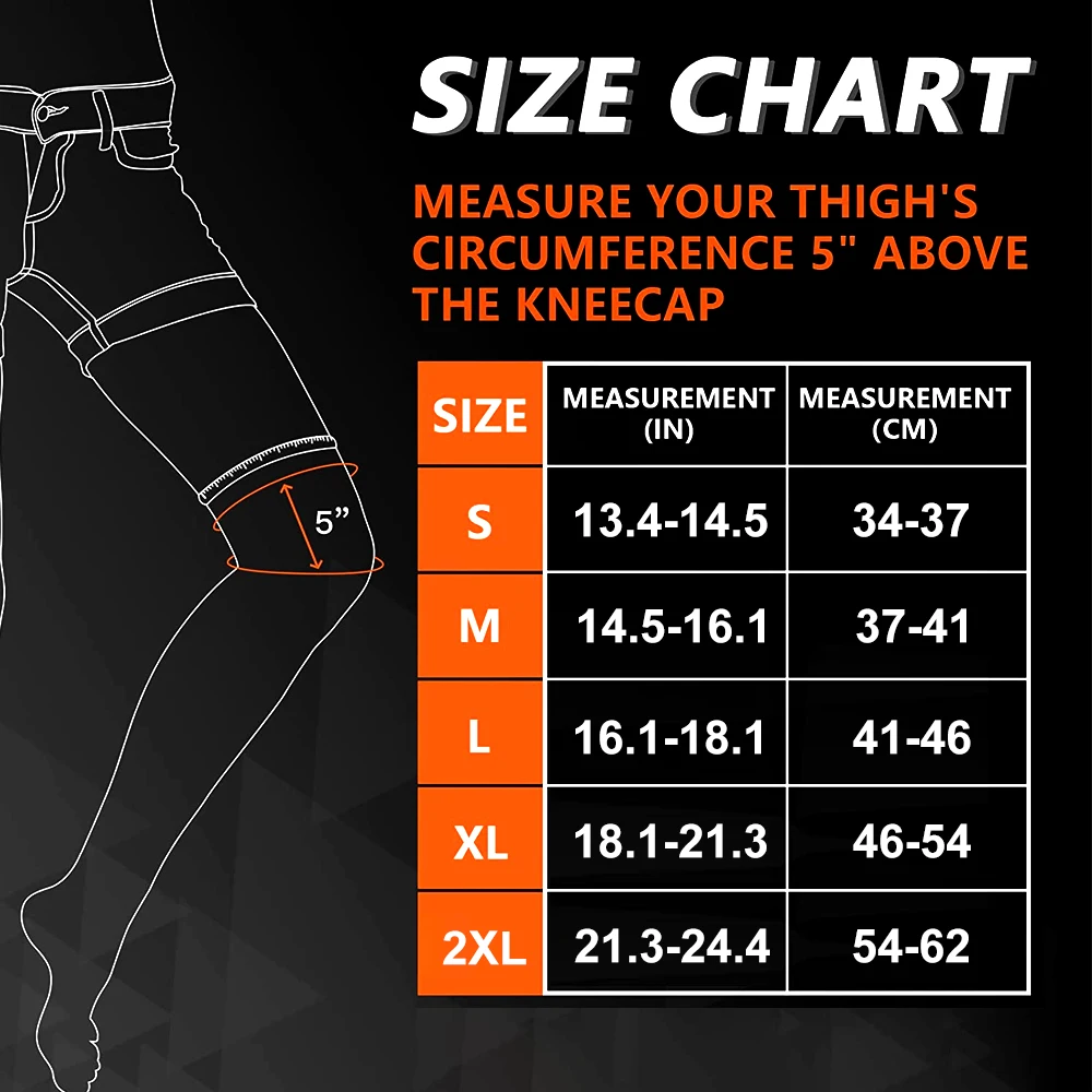 BraceTop Long Leg Compression Sleeves,Full Leg Sleeve Long Knee Brace Knee Support Protect Basketball,Football, Knee Pain Relief