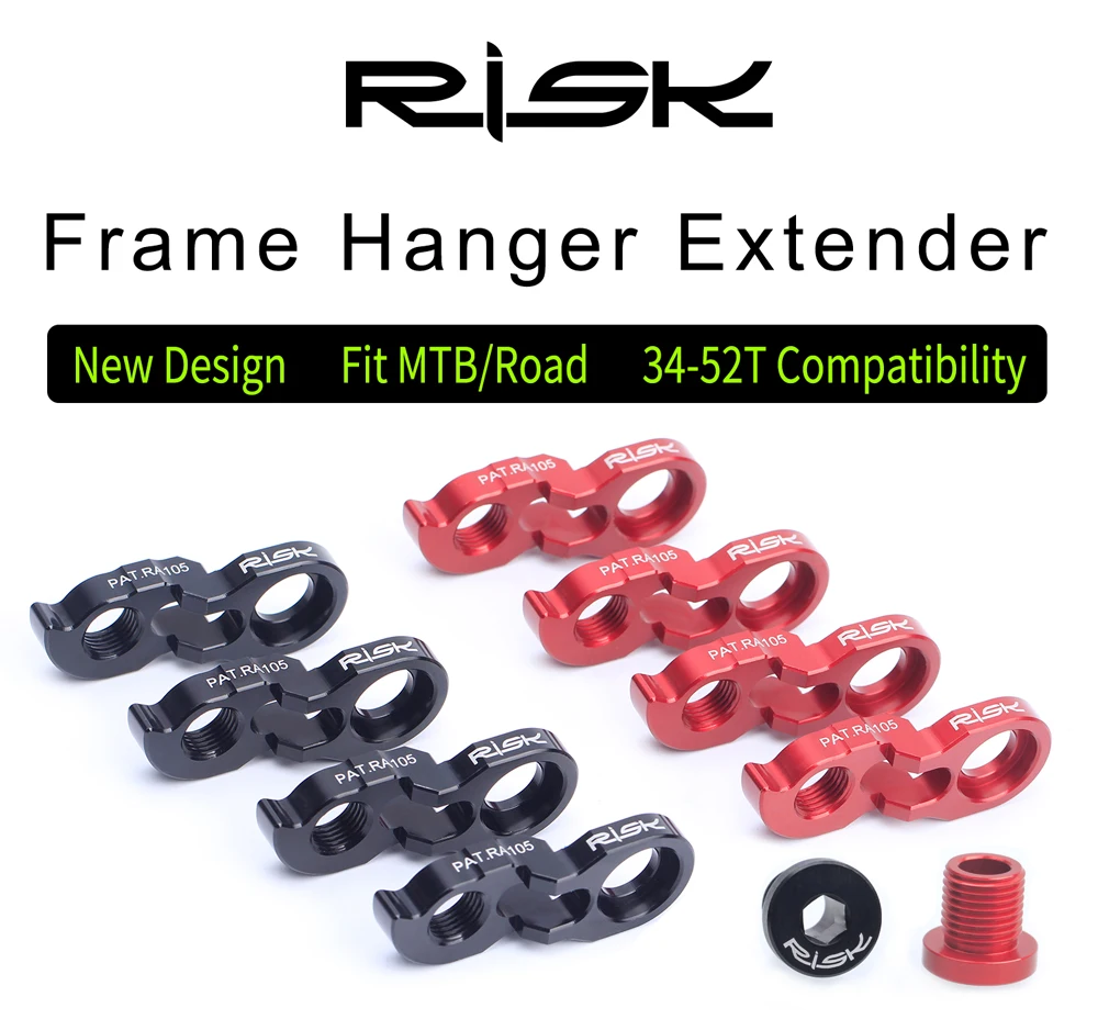 RISK Bicycle Rear Derailleur Hanger Extension Road MTB Mountain Bike Cycling Frame Gear Tail Hook Extender Convertor Adapter