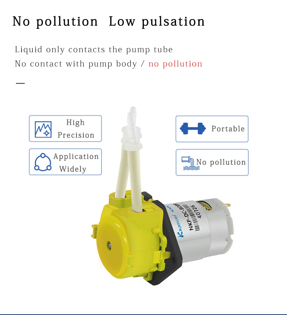 DC 12V/24V Dosing Pump Peristaltic Pumps Dosing Head With Connector For Arduino Aquarium Lab Analytic Diy Liquids Motor Tools