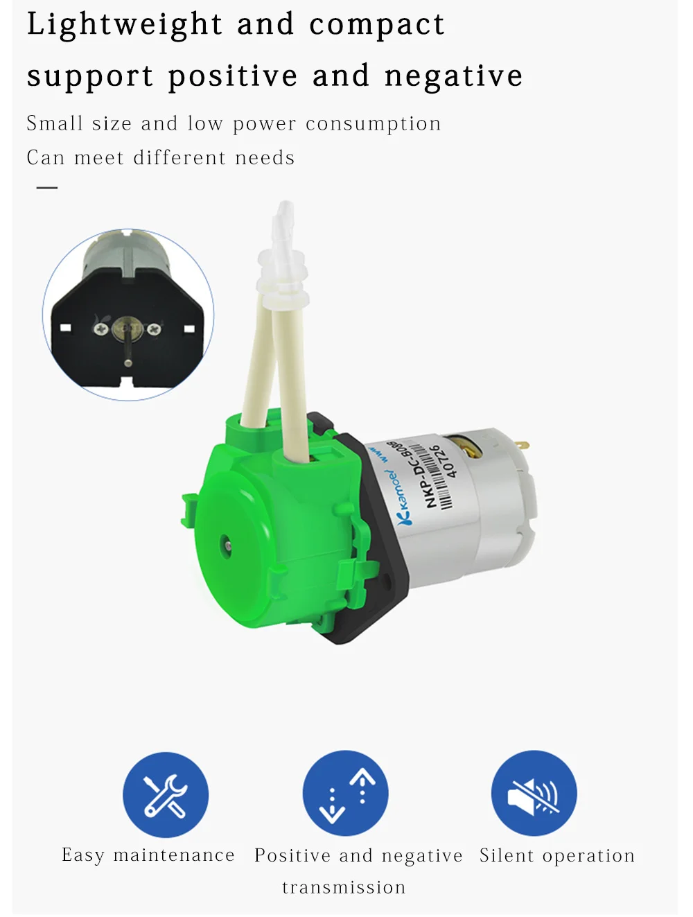 DC 12V/24V Dosing Pump Peristaltic Pumps Dosing Head With Connector For Arduino Aquarium Lab Analytic Diy Liquids Motor Tools